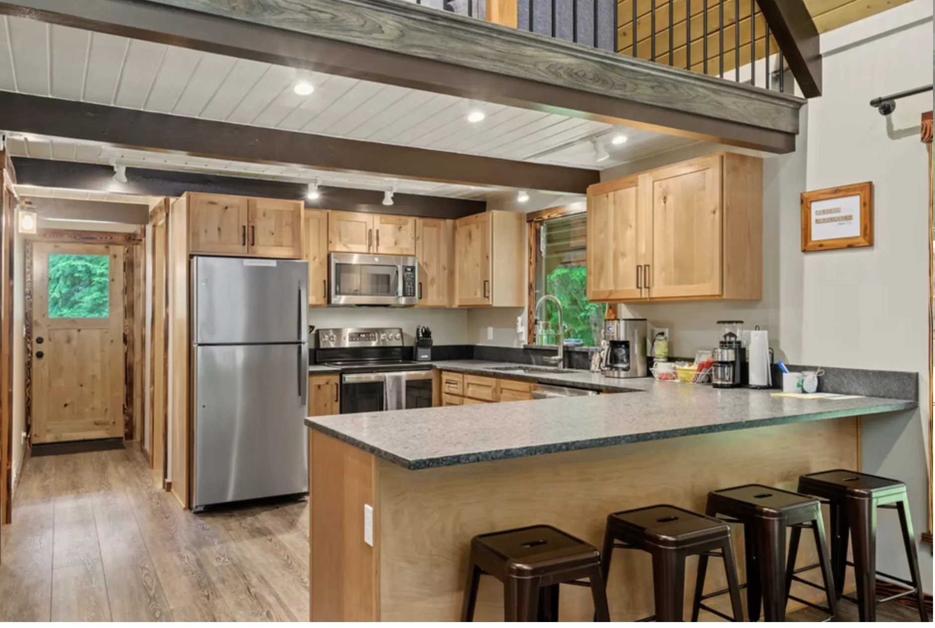 Chef’s kitchen at Redtail Rendezvous near Mount Rainier